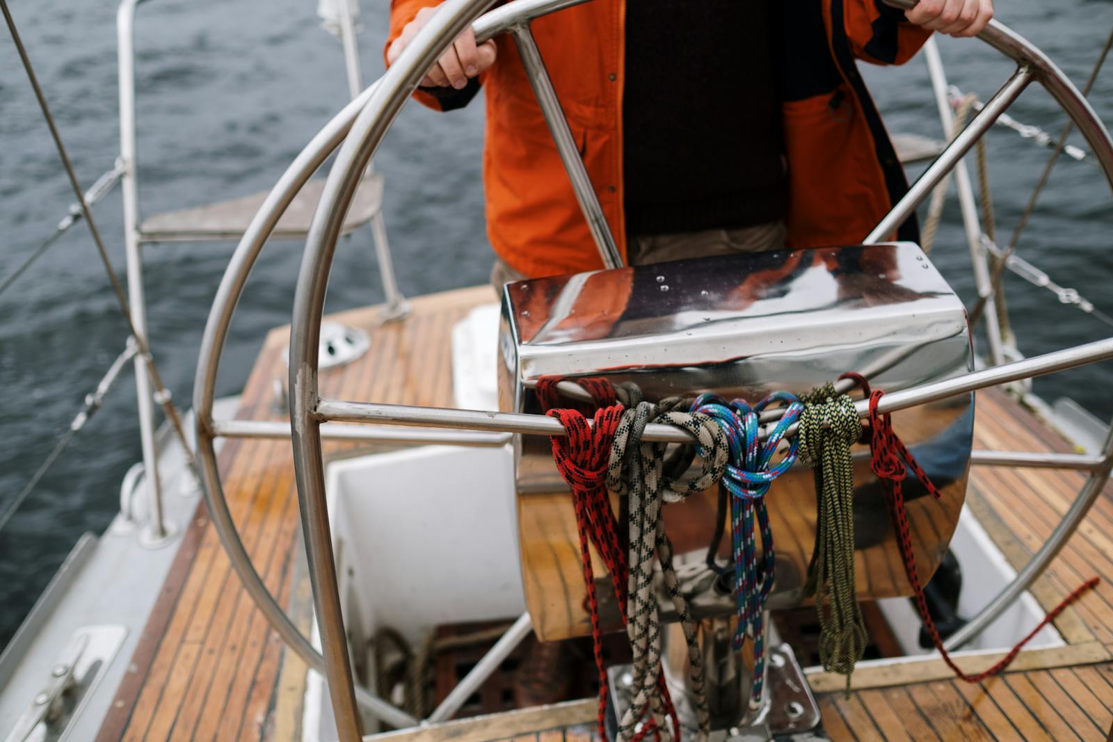 Hands on Sailboat Helm